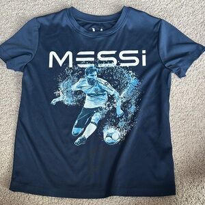 Kids Blue Graphic Soccer T-Shirt